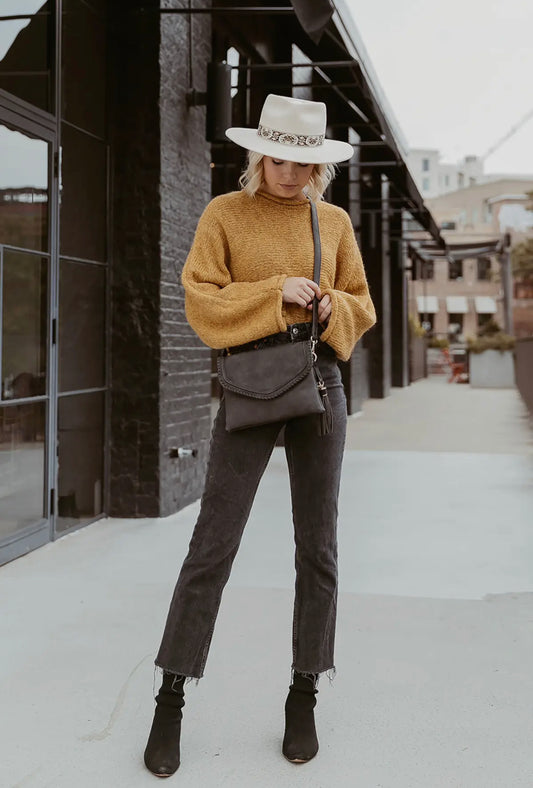 Vegan Suede Crossbody