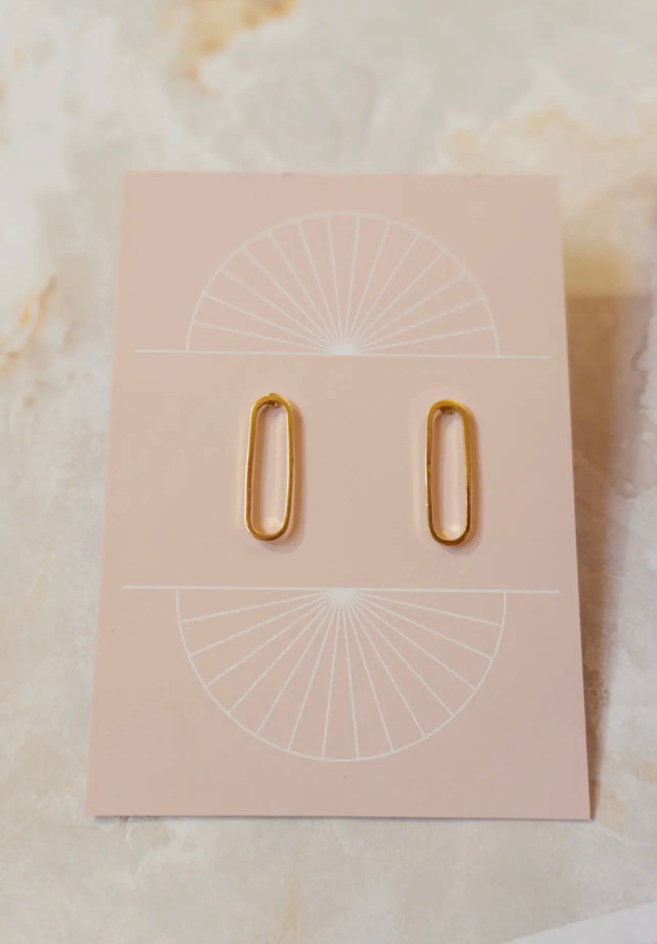 Oval Gold Plated Studs