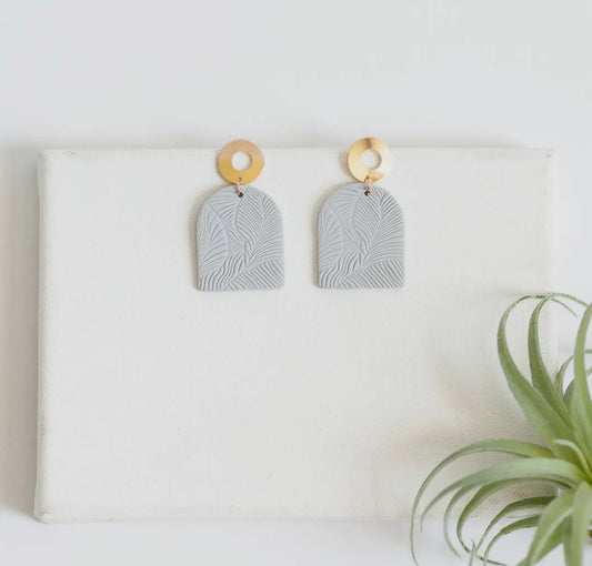 Gray Clay Earrings