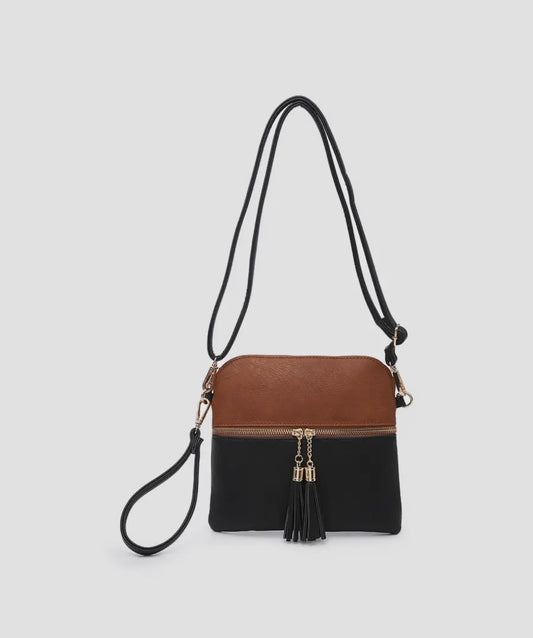 Multi-Toned Vegan Crossbody