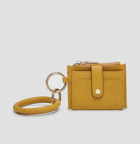 Mustard Vegan Wristlet w/ Bangle